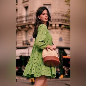 Sezane Vanessa Green Dress 46 / 14
